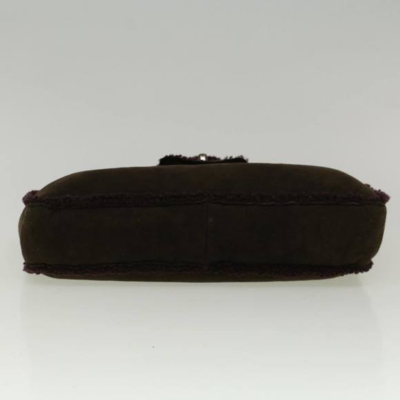 CHANEL Turn Lock Shoulder Bag Mouton Brown CC Auth 57346 - Picture 5 of 16